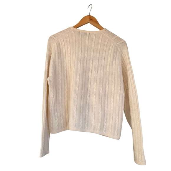 Forte’ Prive Cream Cashmere Pull On Cardigan SzL - Picture 2 of 6